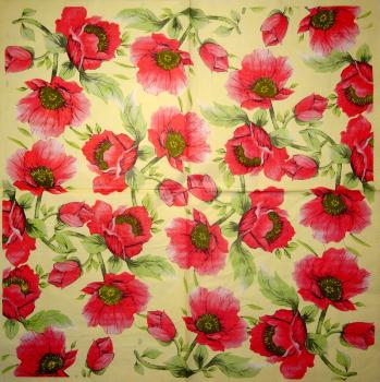 109 Anemones, Poppy - 3-ply